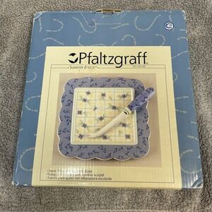 Pfaltzgraff "Summer Breeze" Cheese Tray And Slicer / Serving Knife